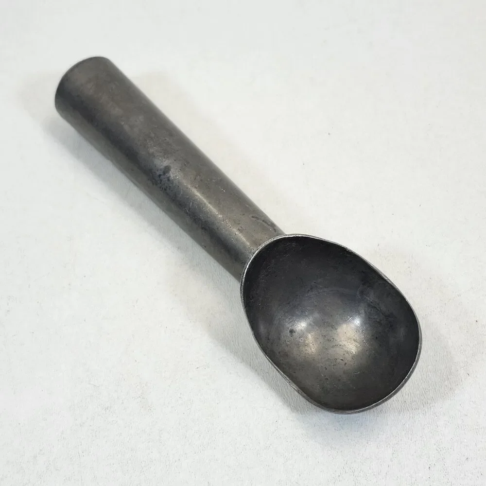 Vintage Metal Ice Cream Scoop 7 Inch Mid Sized Utensil Aluminum Spoon Disher